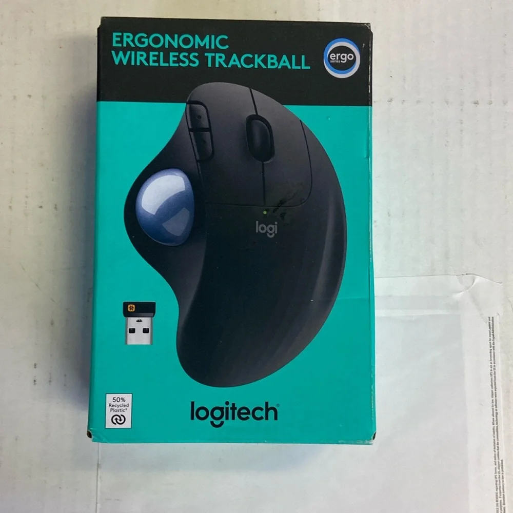 Ergonomic wireless trackball mouse from Logitech Brand new